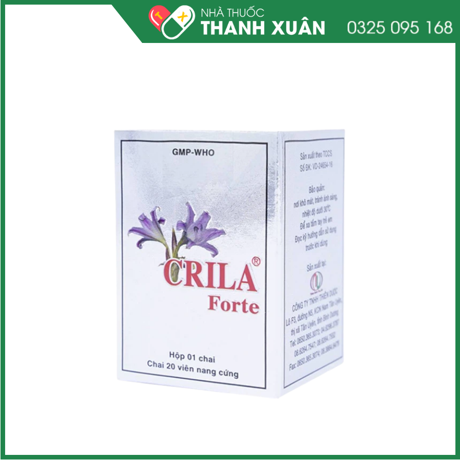 Crila Forte - Điều trị u xơ tử cung, điều trị tăng sinh lành tính tuyến tiền liệt